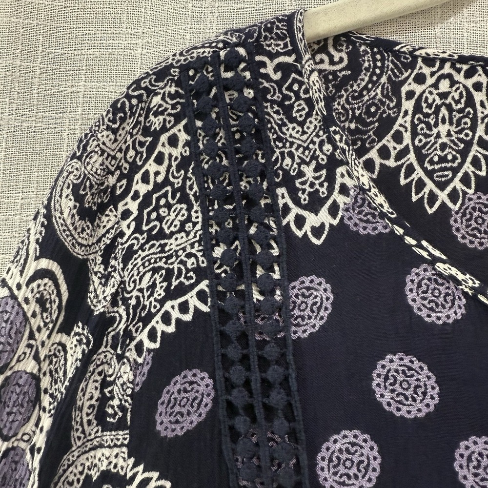 Altar'd State Women's Dress Size Small Rayon Navy Floral Summer Fall Beach Boho‎ - Picture 7 of 7